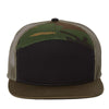 Seven-Panel Trucker Cap - 168 - Black/Camo/Loden